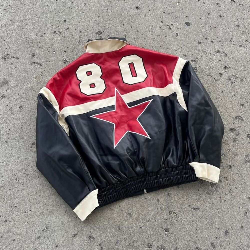 Radikkal Streetwear Y2K Faux Leather Jacket
